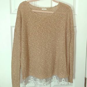 Ladies Sweater with Lacey bottom